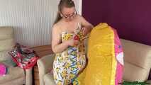 overinflate various pool toys until they burst and sign them