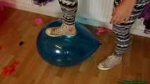 stomping with sneakers in my living room