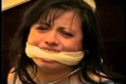 29 Yr OLD FEISTY BBW SHARON GETS MOUTH STUFFED, CLEAVE GAGGED, BAREFOOT WHILE TIED ON THE BED (D69-2)