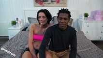 Skinny Fiona's first Big Black Cock