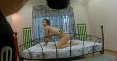 Kamilla - Hogtied with huge ball gag BTS 4x (video)
