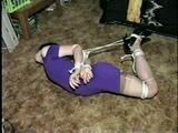 24 YR OLD GRETCHEN IS WRAP GAGGED WITH AN ACE BANDAGE & HOG-TIED (D36-3)