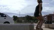 023102 Ewa Takes An Urgent Pee Down A Flight Of Steps