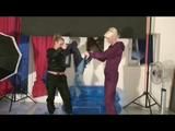 Jenny and Yvonne having a good time together wearing sexy shiny nylon rainwear (Video)