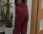 Get 2 Videos with Alina in shiny nylon Downwear from 2008