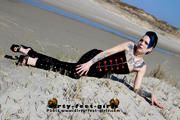 barefoot on the beach
