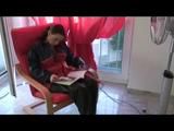 Being with Enni at home wearing sexy shiny nylon rainwear (Video)