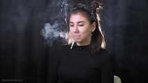 Alina is smoking one and a half cigarette
