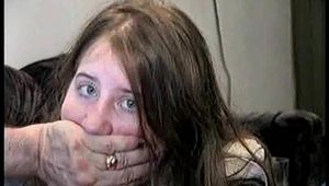 19 Yr OLD CRYSTAL GAG TALKS WITH HER MOUTH STUFFED, HANDGAGGED, CLEAVE GAGGED, PANTYHOSE SMELLING AND GAGGED, & TAPE GAGGED (D65-14)