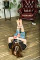 Vika tied up in different poses - Photos
