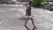 Susi walks with handcuffs
