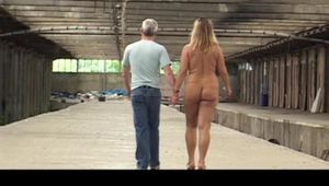 Hand in hand with a clothed man