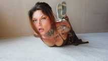 Tina in Golden Hogtie Video