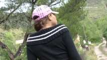 042003 Leticia Pees On The Roof Terrace Staircase