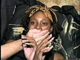 21 Yr OLD BLACK COLLEGE STUDENT MICHELLE GETS HANDGAGGED, MOUTH STUFFED WITH SOCK & WRISTS TIED WITH RAWHIDE (D53-2)