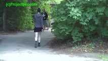 095003 Rock Chick Denise Pees In A Suburban Lane