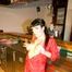 Jill posing sexy in an bar wearing sexy red shiny nylon rainwear (Pics)