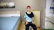 sit2pop B12 and B14 in black leggings on the chair