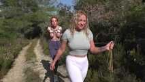 Bondage Walk in the spanish Woods for Zoey Ziptie and Melodie