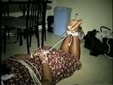 35 Yr OLD HOUSEKEEPER TELLS TRUE BONDAGE STORY THEN HOG-TIED & CLEAVE GAGGED (D34-12)