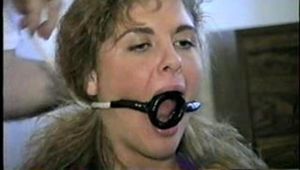 RING-GAGGED, ACE BANDAGE GAGGED, CHAIR TAPED KIM (D15-7)