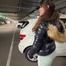 Marie bound and gagged in a shiny nylon Downjacket