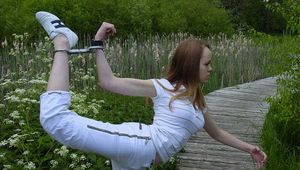 Michelle in LIPS handcuffs and G-Shock