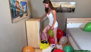 stomp2pop 12inch Karaloons with her shoe