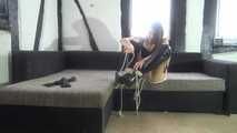 Ayu hogtied on couch 2/2