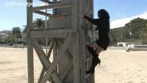  081003 Lucia Pees From The Beach Platform