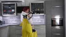 Miss Petra in K-Way raingear and yellow rainsuit with Friesennerz get bound and gagged