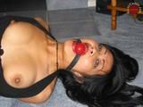 Glamourous Asian Damsel Bound and Gagged (Photos + Videoclip)
