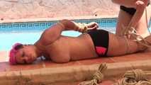 Nova Pink - Hogtied by the Pool Side