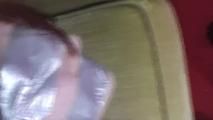 Lucy in tape and tickled