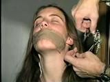 UK GIRL LISA WRAP TAPE GAGGED & TOE TIED (D34-10)