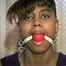 BALL-GAGGED, RAWHIDE TIED, BLACK  HOSTAGE (D18-7)