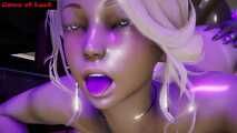 Hot slutty blonde fuck BBC in the club
