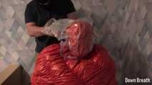 Vacuum bag on sleeping bag