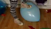 stomping with sneakers in my living room