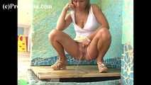 023081 Ewa Takes An Urgent Pee In The Beach Shower