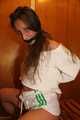 *** OLD STUFF INEDITED*** Watching Stella being tied and gagged on a chair with ropes and a cloth gag wearing a sexy white shiny nylon shorts and a white sweatshirt (Pics)