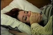 23 YR OLD REAL ESTATE BROKER  IS GRABBED, HANDGAGGED, SOCK STUFFED IN MOUTH, CLEAVE GAGGED, AND TIGHTLY TIED TO A CHAIR (D68-5)