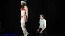 First lingerie bondage with Mitzi