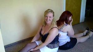 Two cuties back on back