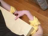 Alice Lee - Dress-wearing beauty gets tied to a table