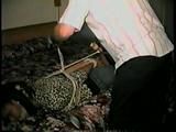 18 Yr OLD BLACK COLLEGE STUDENT IS MOUTH STUFFED, CLEAVE GAGGED, HOG-TIED, BAREFOOT, TOE-TIED, HOPS AROUND ROOM, TRIES MAKING PHONE CALL AND IS HANDGAGGED (D61-2)