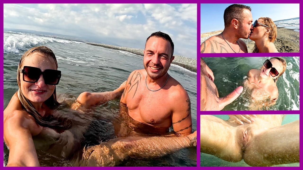 WILD OUTDOOR EXTREME?! AMATEUR WAVE FUCK ORGASM IN THE MIDDLE OF THE SEA!