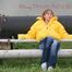 Leonie tied and gagged outdoor wearing a shiny yellow downjacket (Pics)