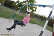 Handcuffed at the childs swing