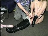 School Teacher Naked, Wrap Tied & Gagged With Black Electrical Tape (D23-10)